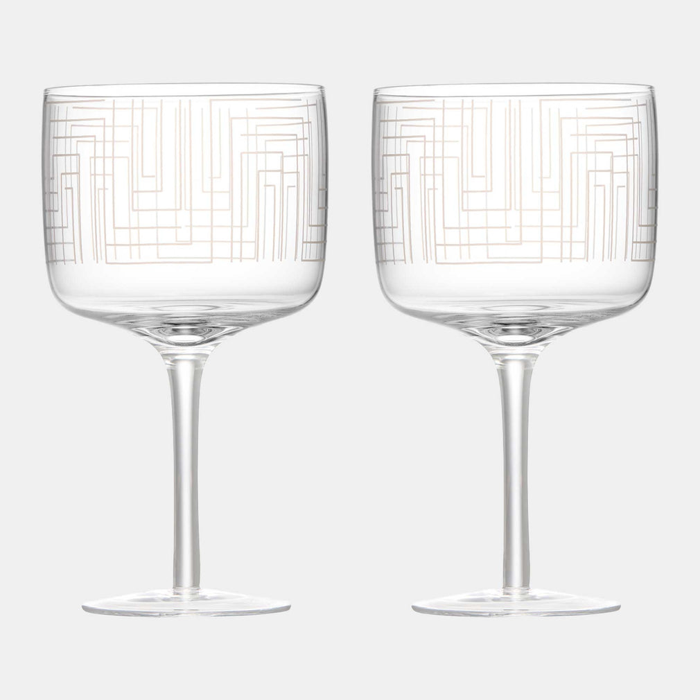 Maze - Set of 2 Gin Glasses