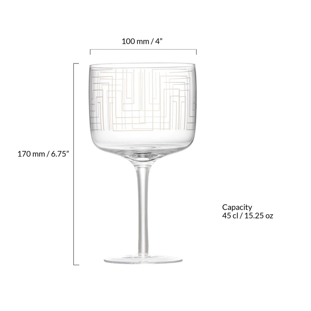 Maze - Set of 2 Gin Glasses