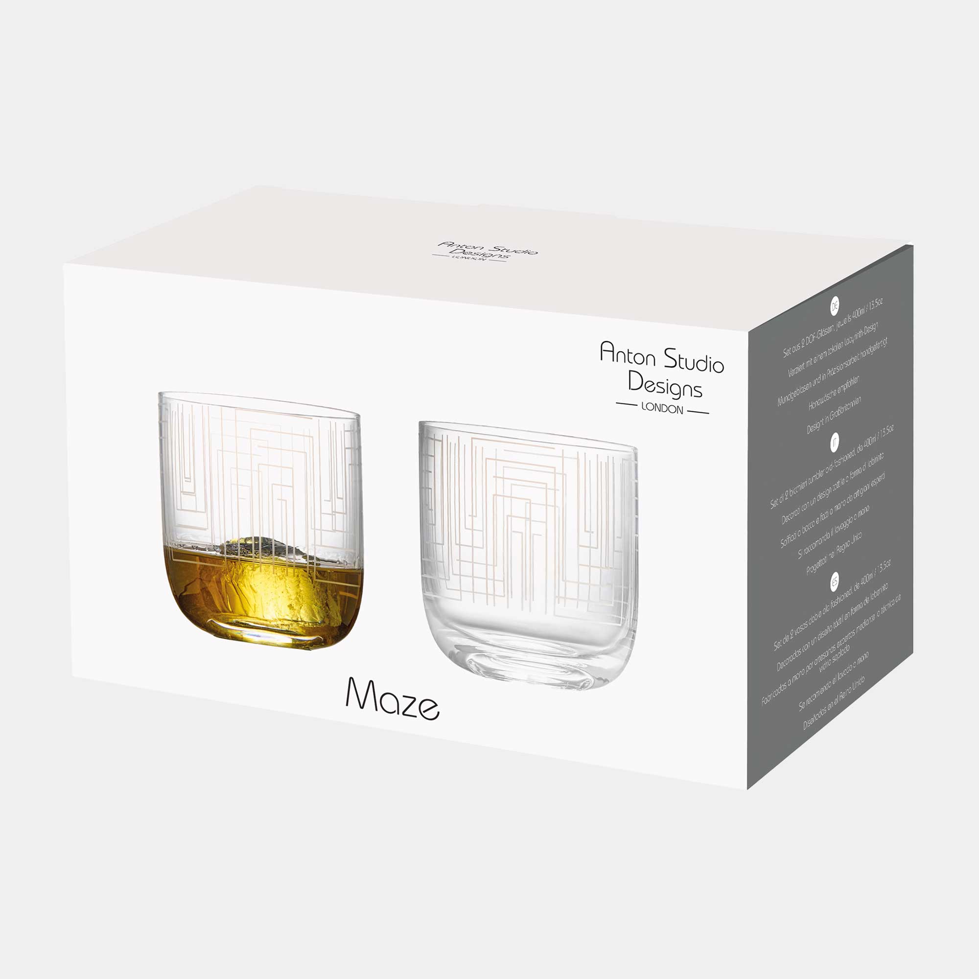 Maze - Set of 2 Tumbler Glasses