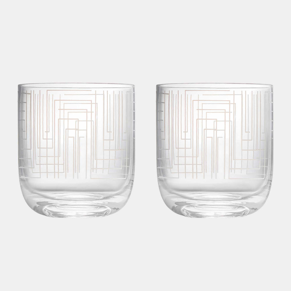 Maze - Set of 2 Tumbler Glasses