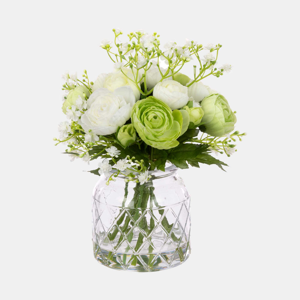 Ranunculus & Gyp - Arrangement, Vase