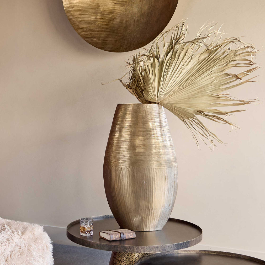 Southwold Small - Metal Vase, Antique Brass