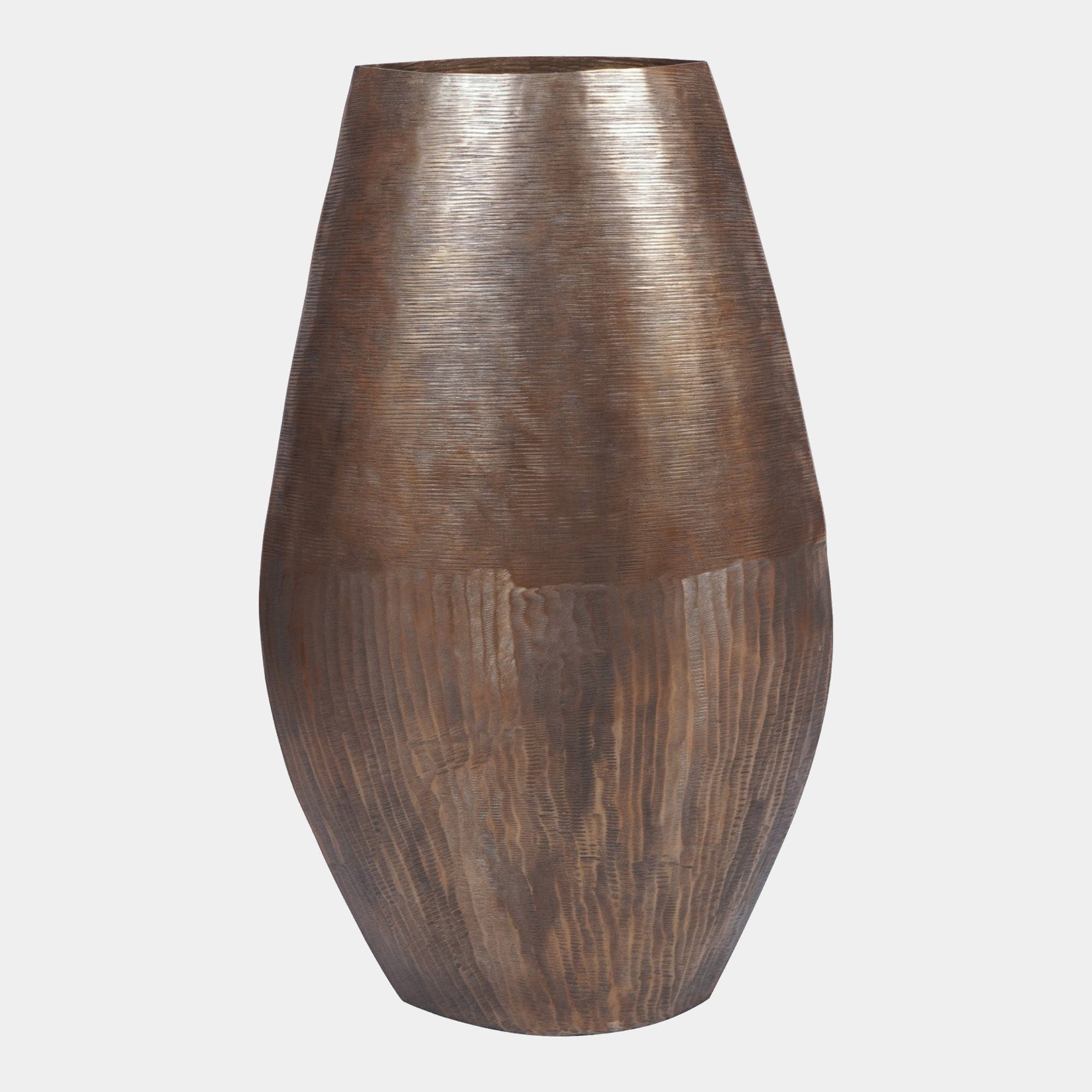 Southwold - Large Oval Antique Brass Vase