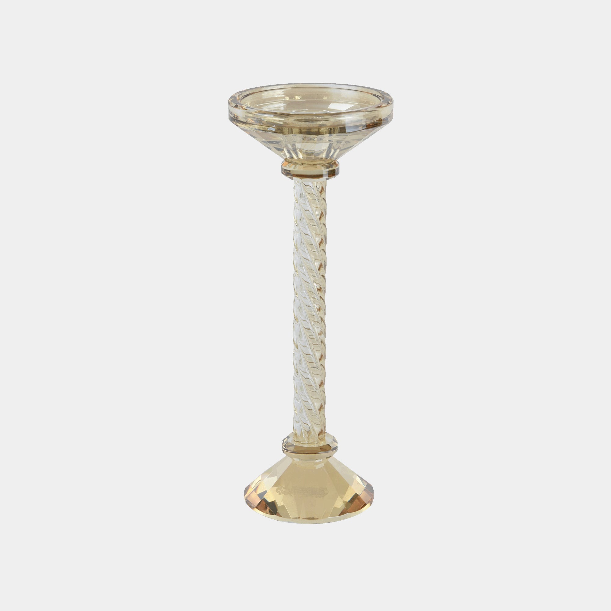 Crystal Twist - Large Gold Candleholder