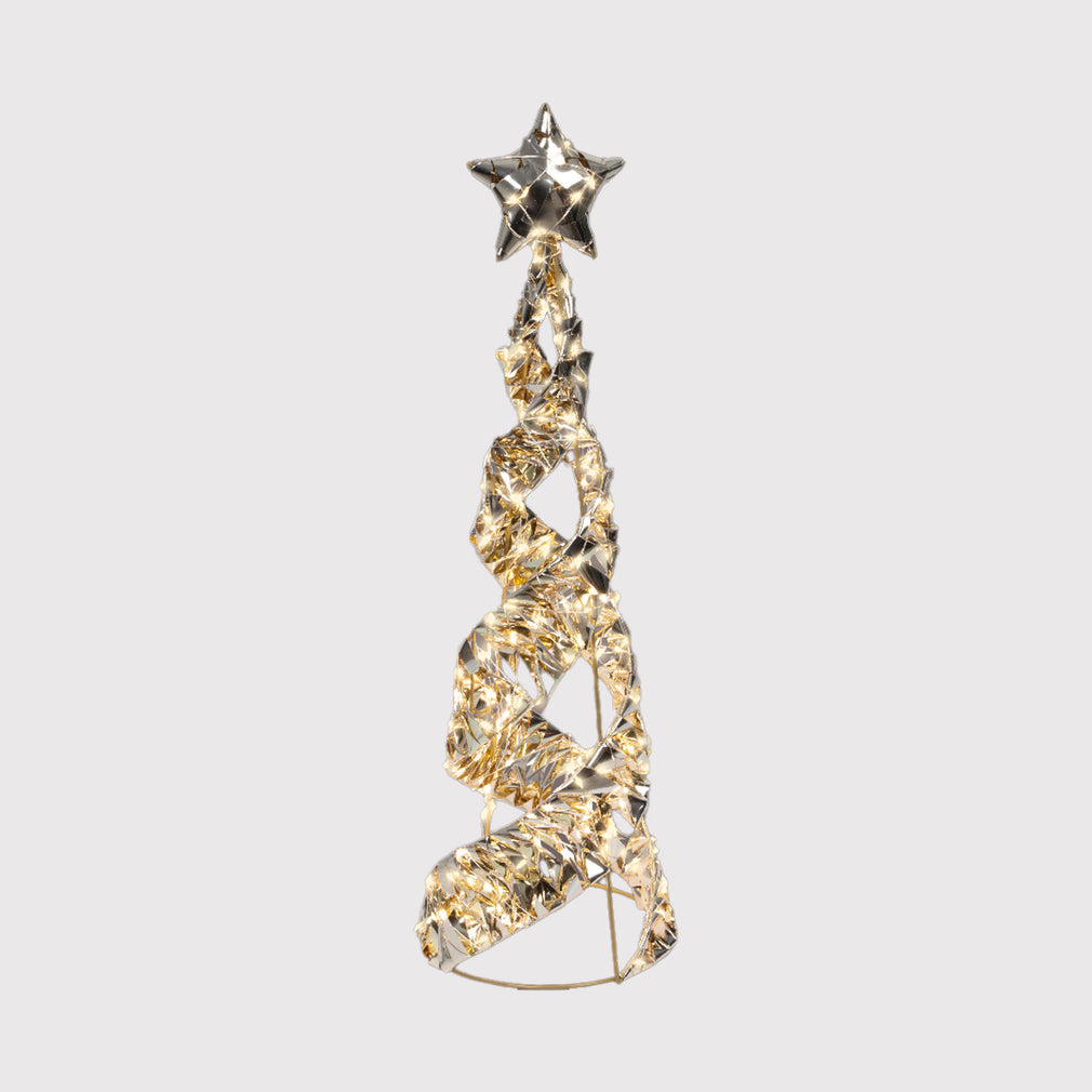 Ribbons of Gold - Festive LED Star Cone