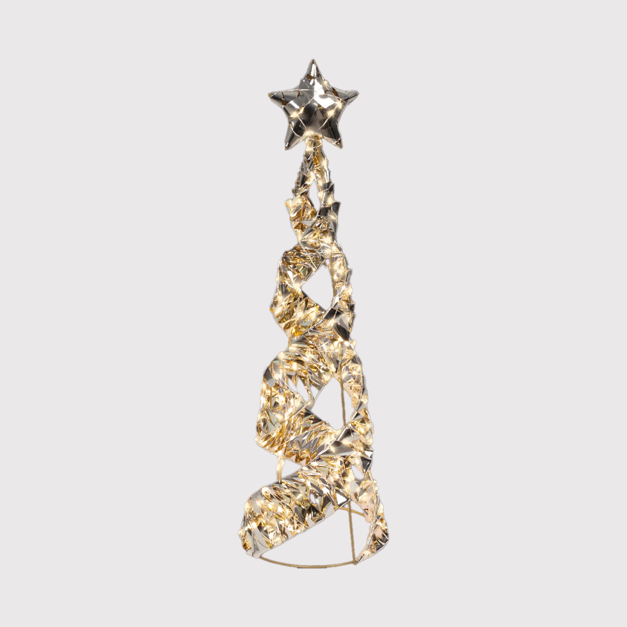 Ribbons of Gold - Festive LED Star Cone