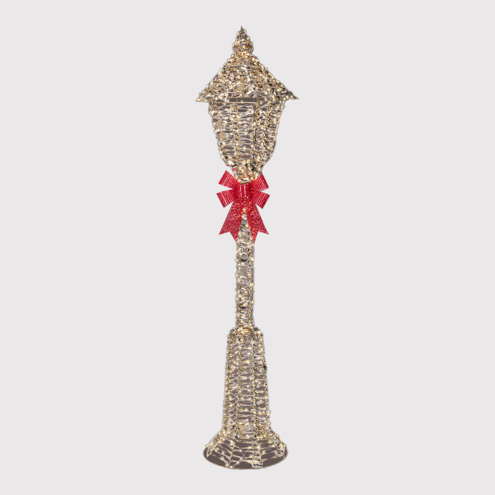 Ribbons of Gold - Festive LED Lamp Post