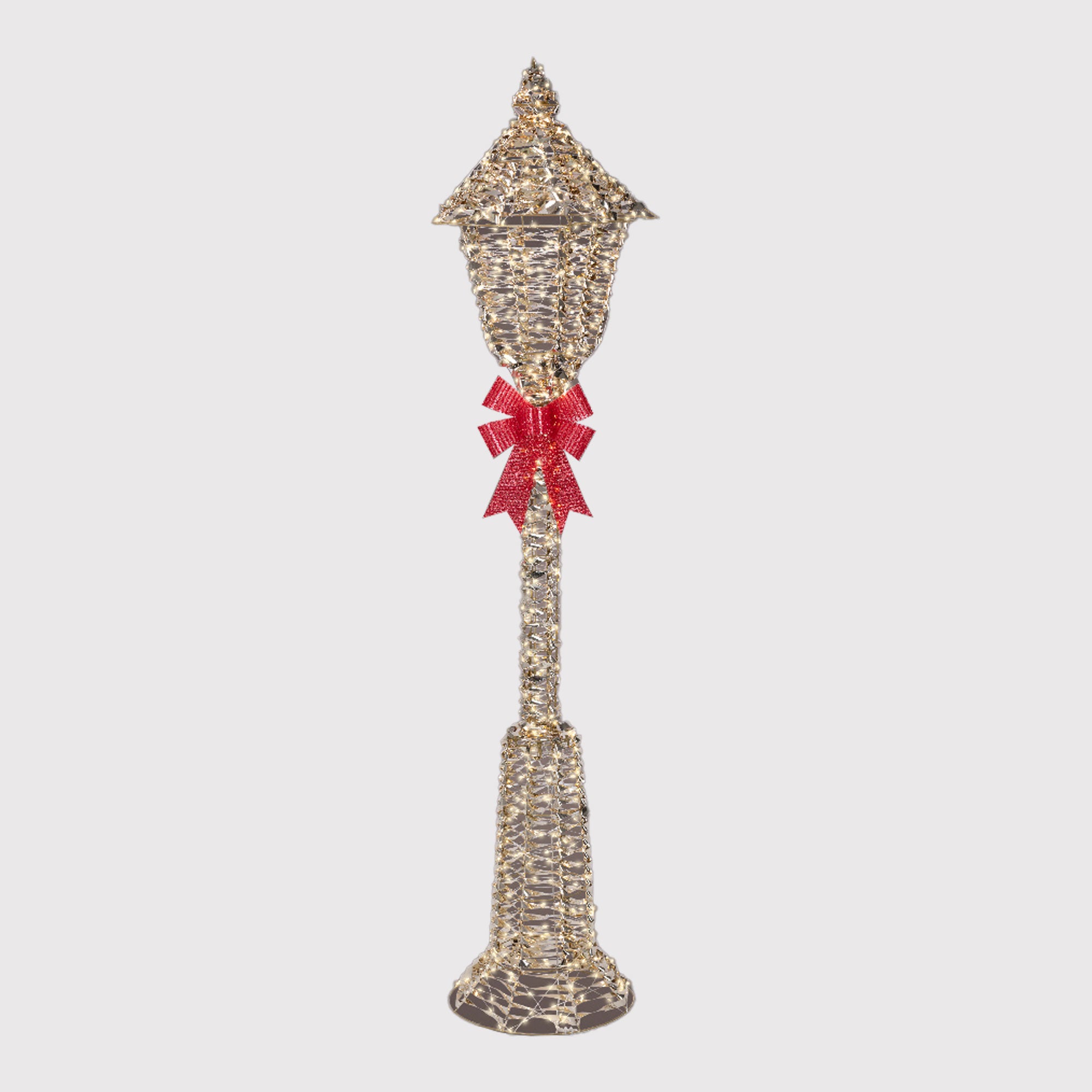 Ribbons of Gold - Festive LED Lamp Post
