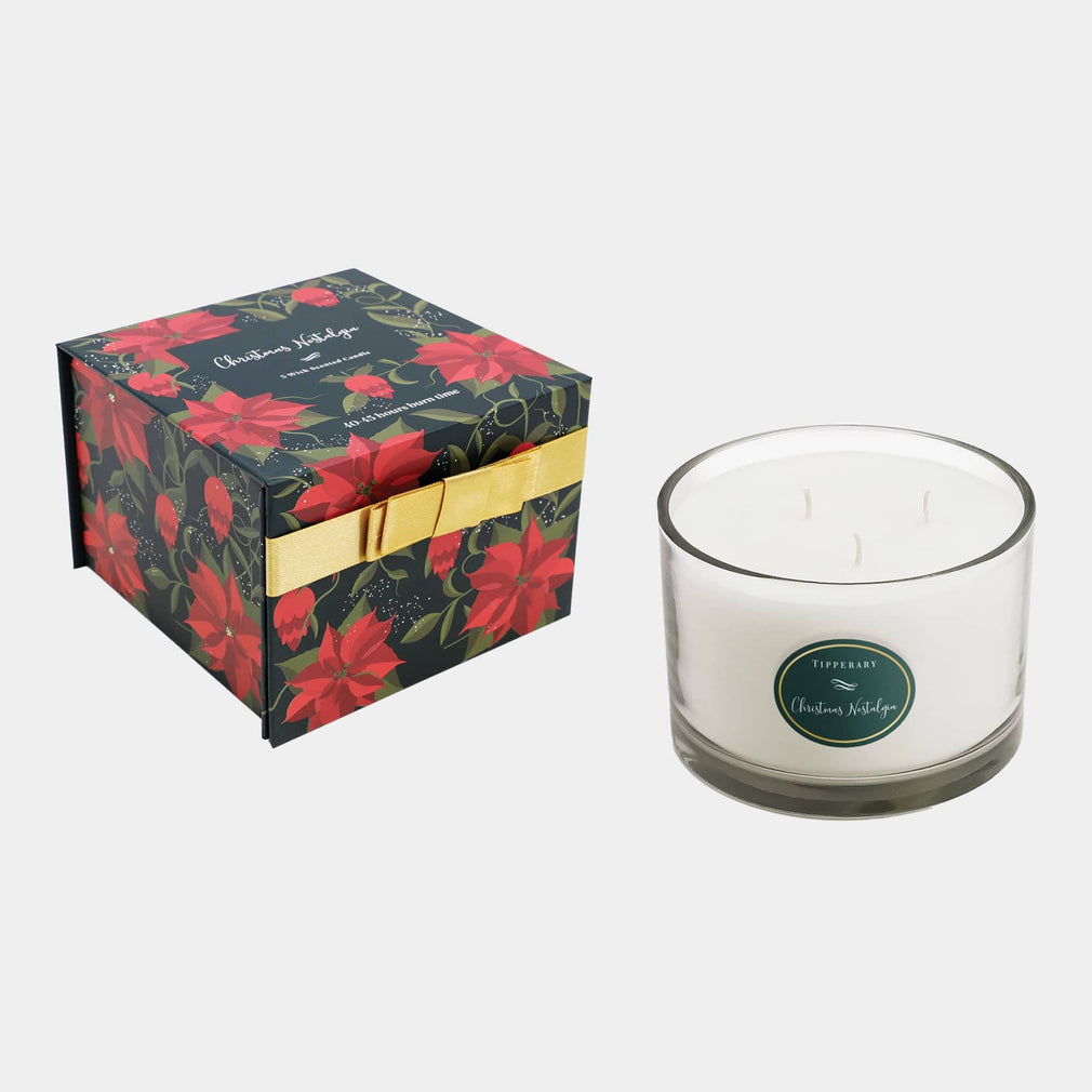 Poinsettia - Christmas Nostalgia 3 Wick Candle