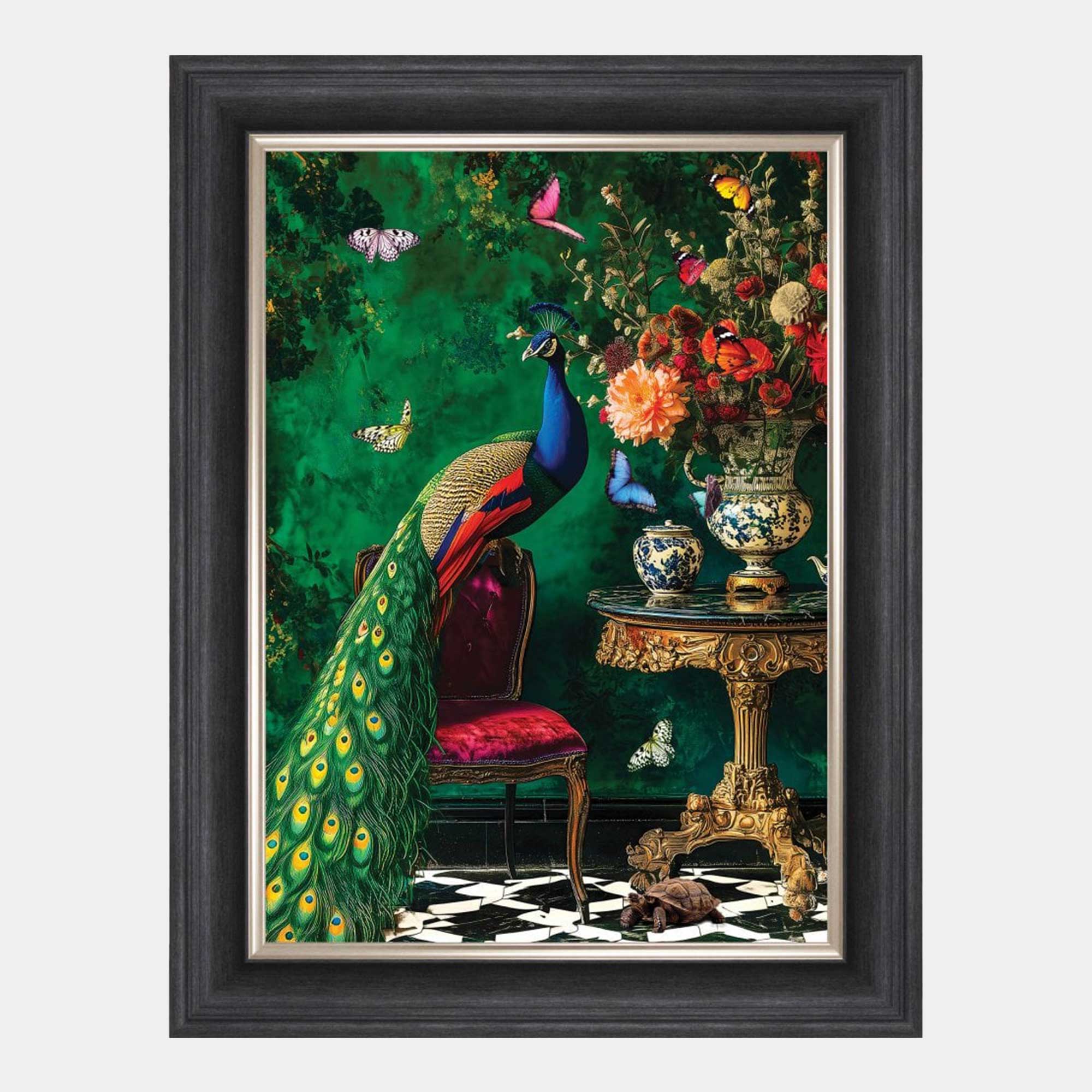 Stately Peacock - Framed Print