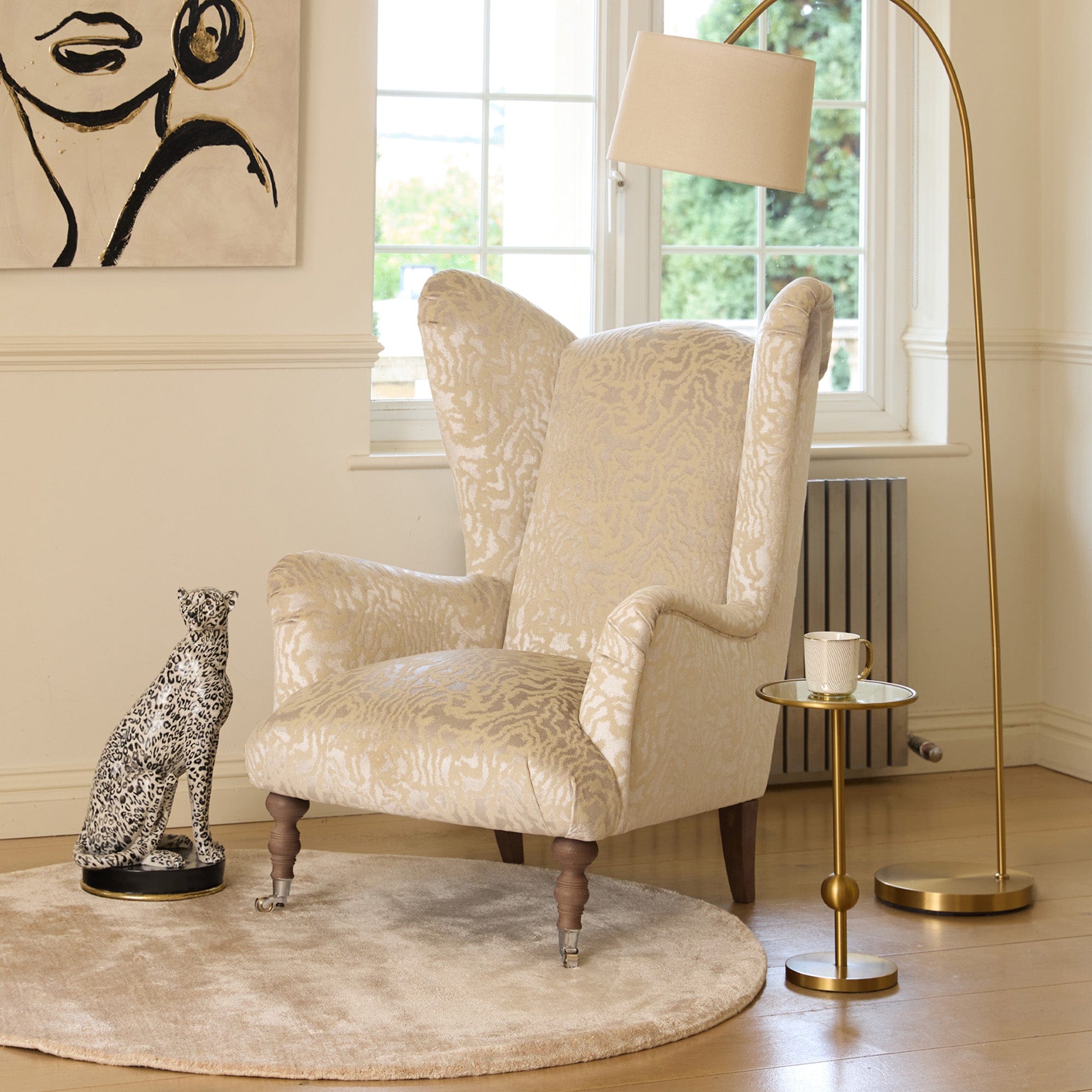 Accent Chair In Fabric Cat J