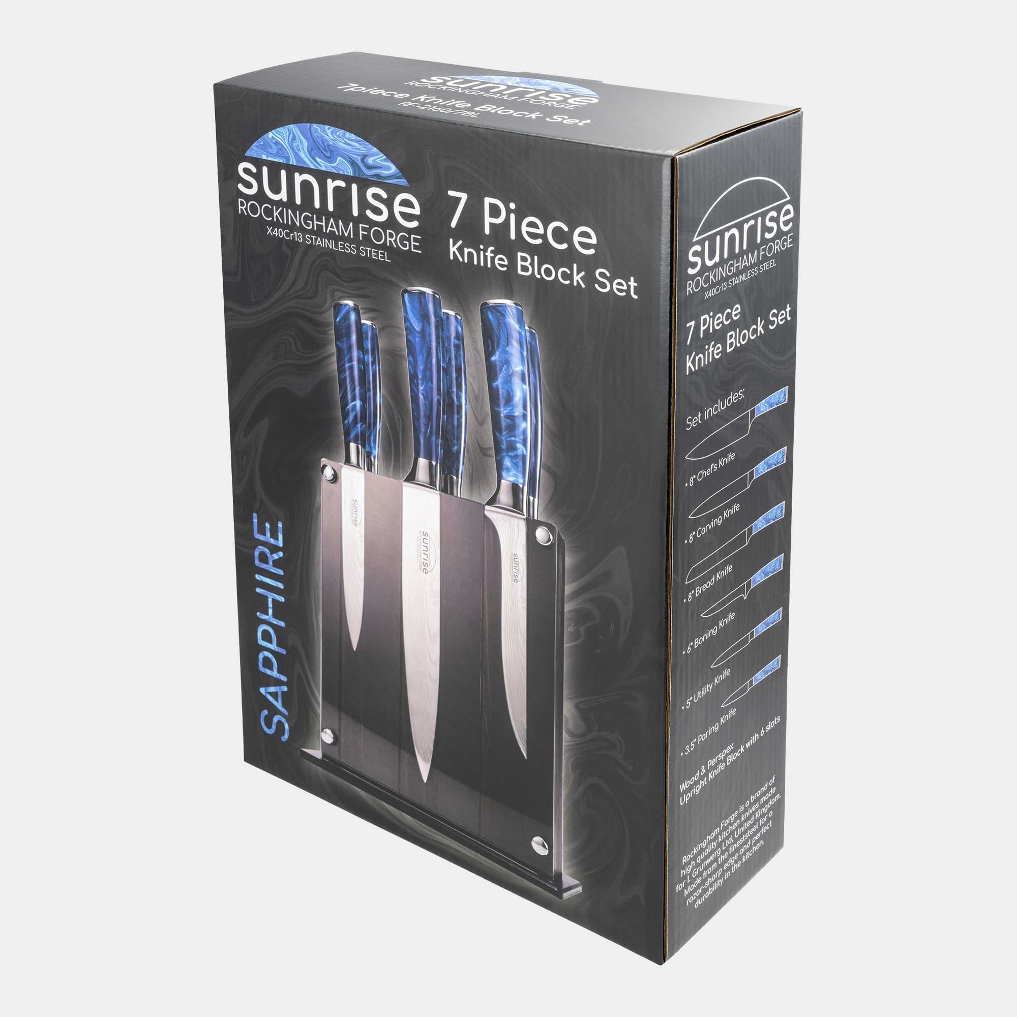 Sunrise Sapphire - 7 Piece Knife Block Set