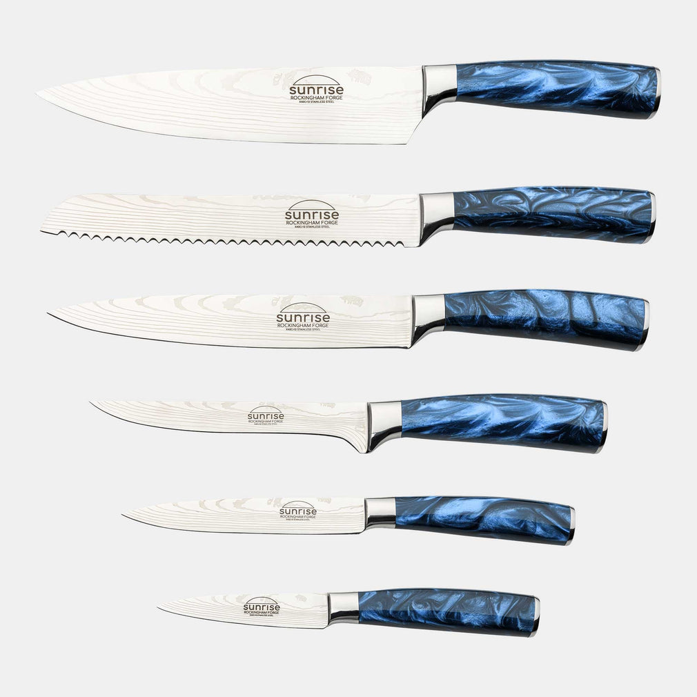 Sunrise Sapphire - 7 Piece Knife Block Set