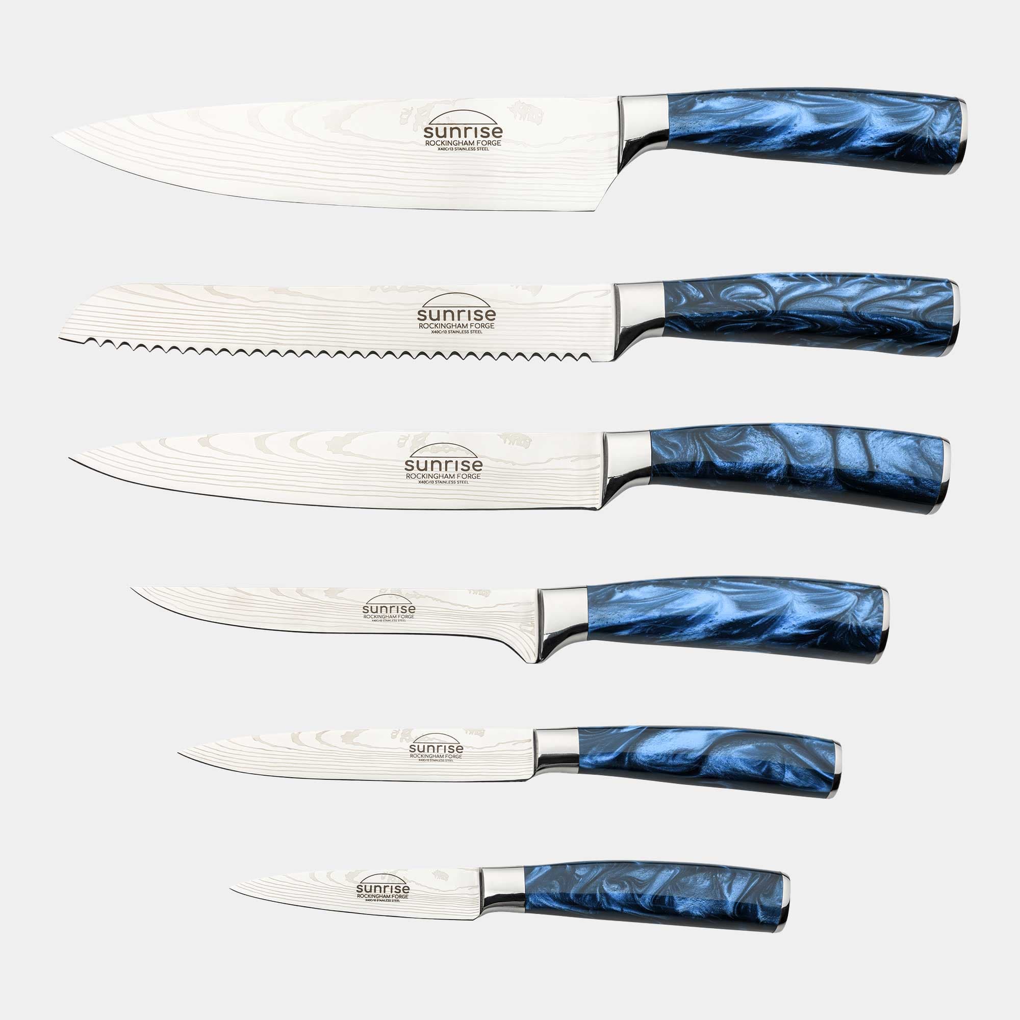 Sunrise Sapphire - 7 Piece Knife Block Set