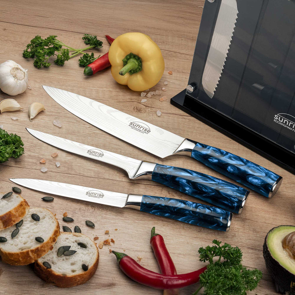 Sunrise Sapphire - 7 Piece Knife Block Set