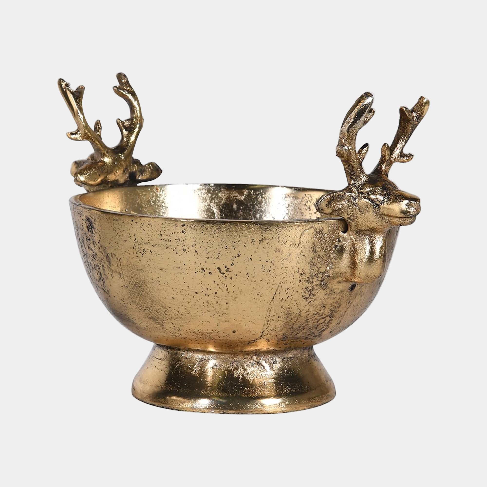 Reindeer - Brass Christmas Bowl