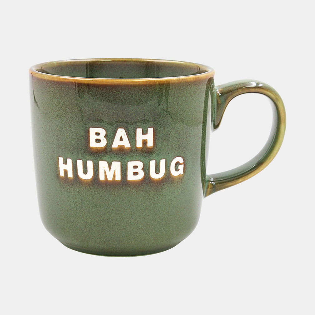 Festive 'Bah Humbug' Mug Green
