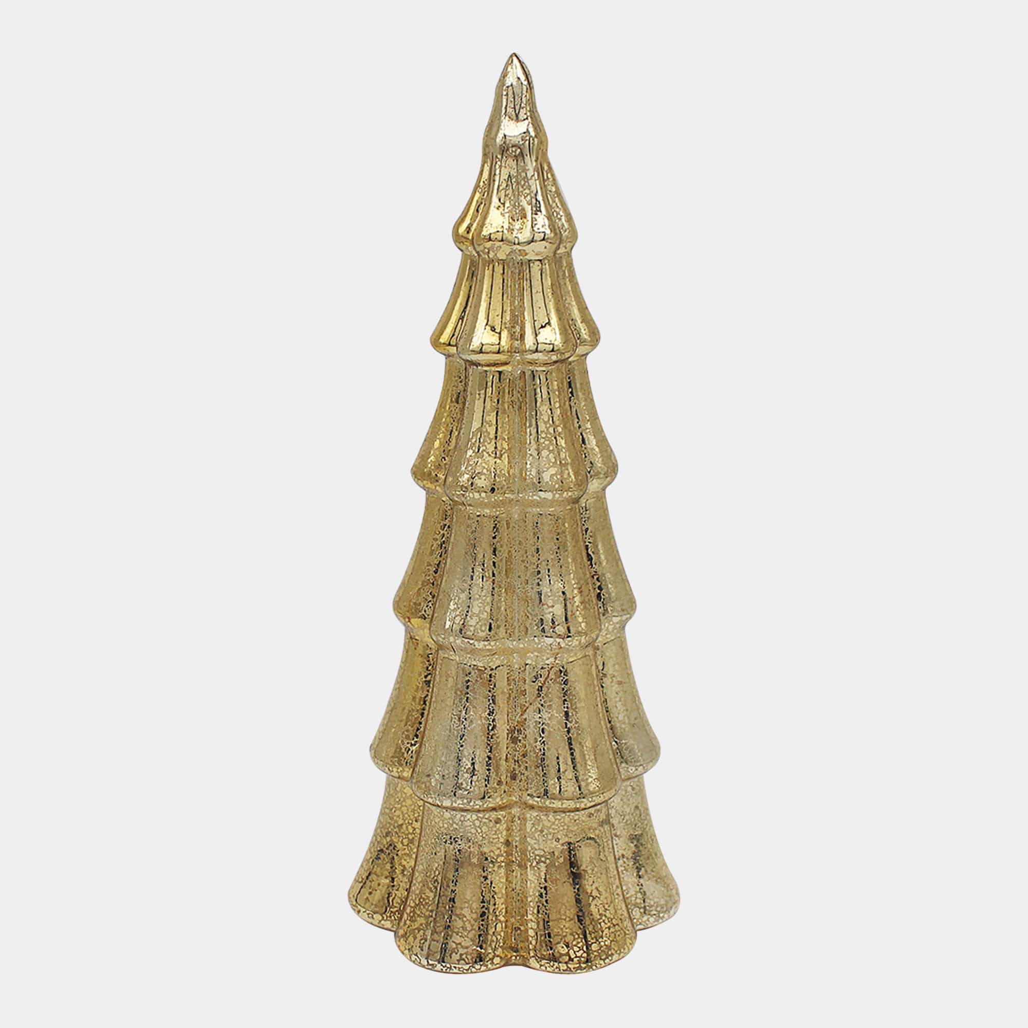 Twlight Spinning Glass Tree Gold Large