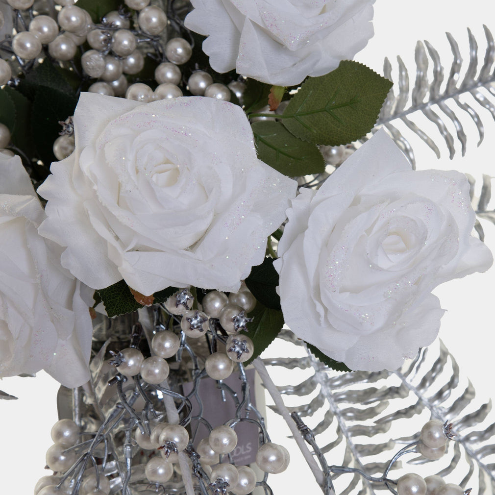 Artificial Plant - Sparkling Rose, White