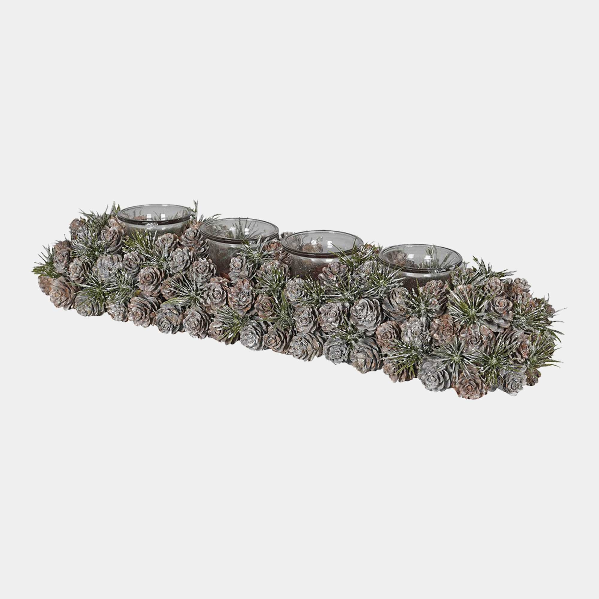 Frosted Pinecone - Candleholder