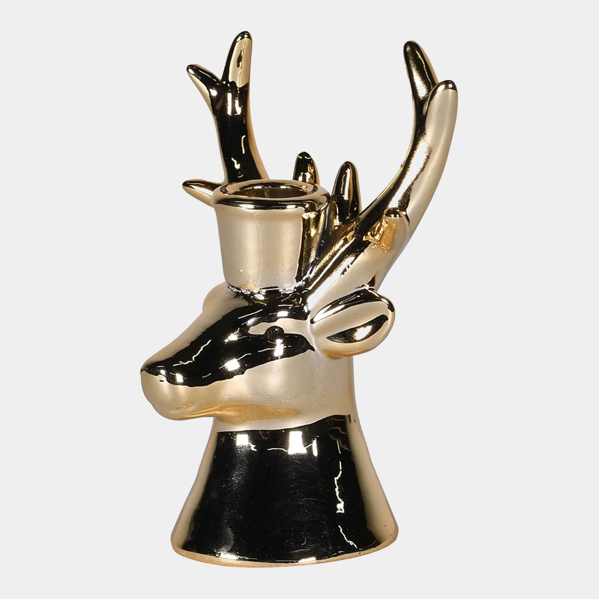 Christmas - Gold Candle Holder