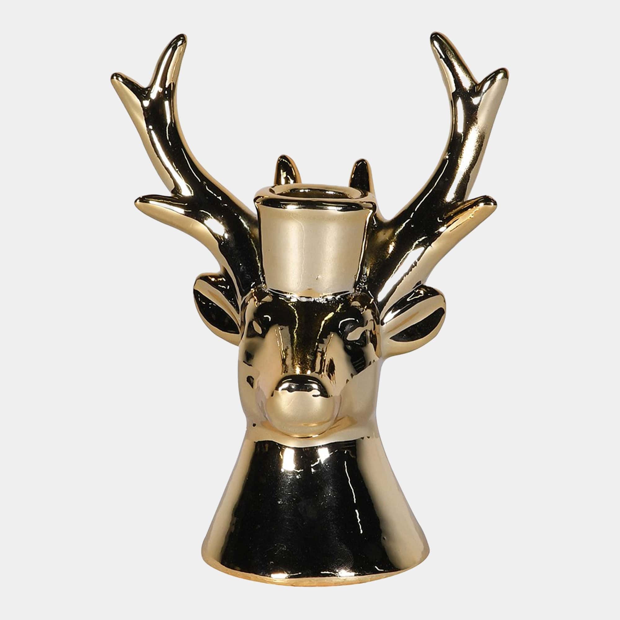 Christmas - Gold Candle Holder