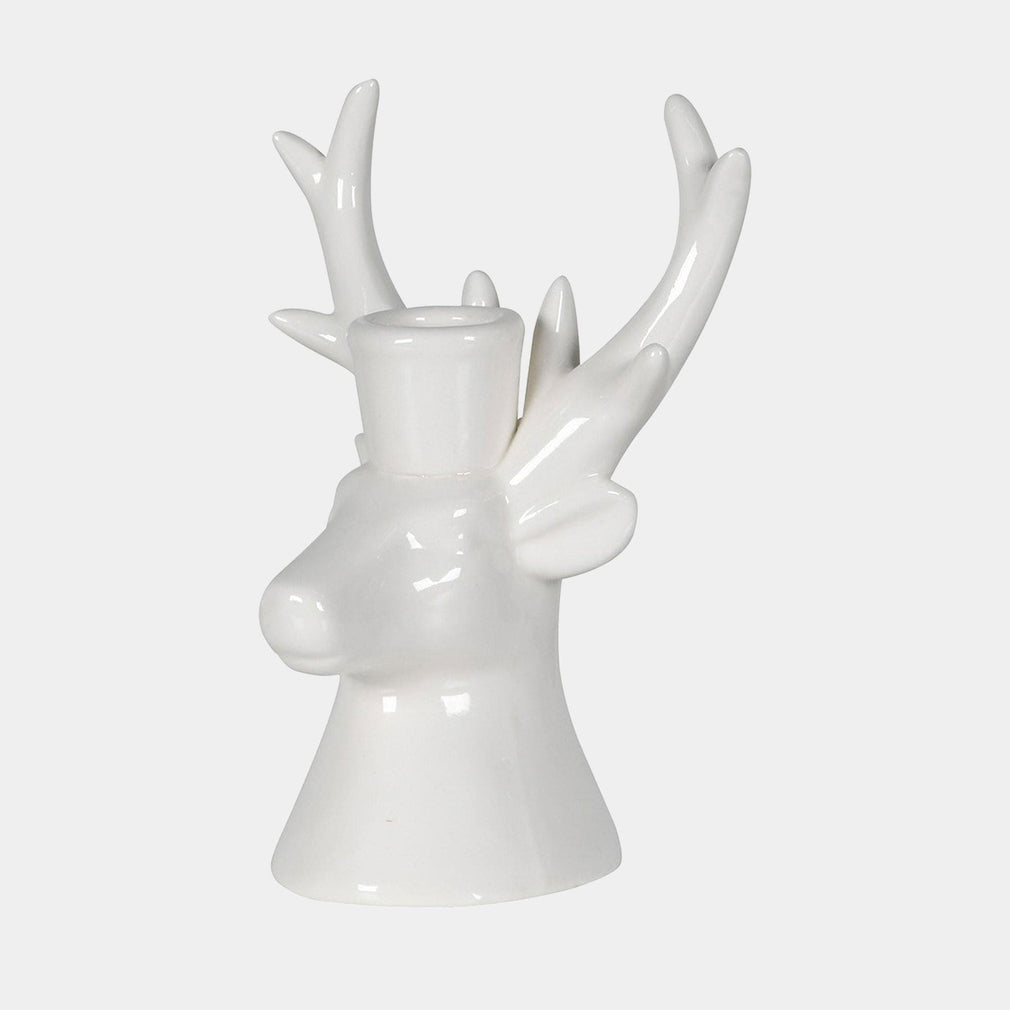 Christmas - White Candle Holder