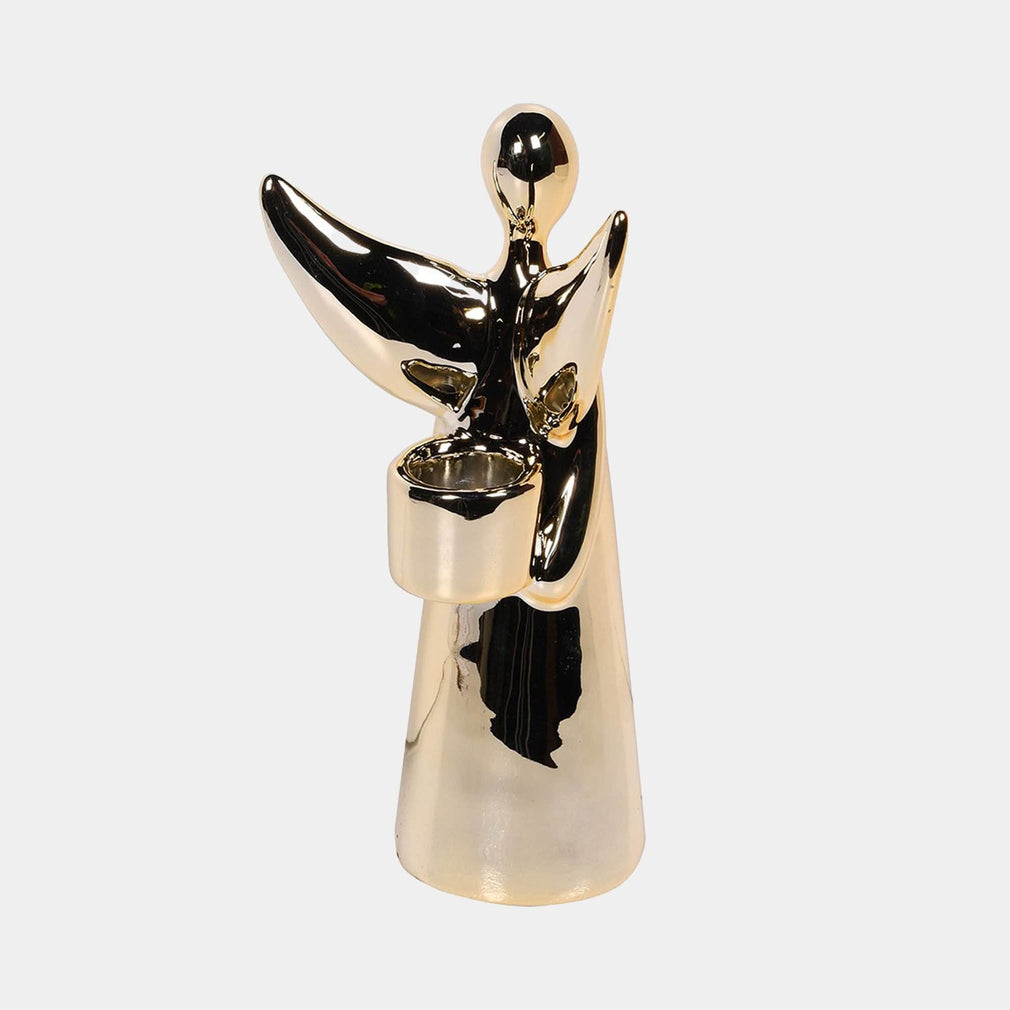Angel - Gold Candle Holder