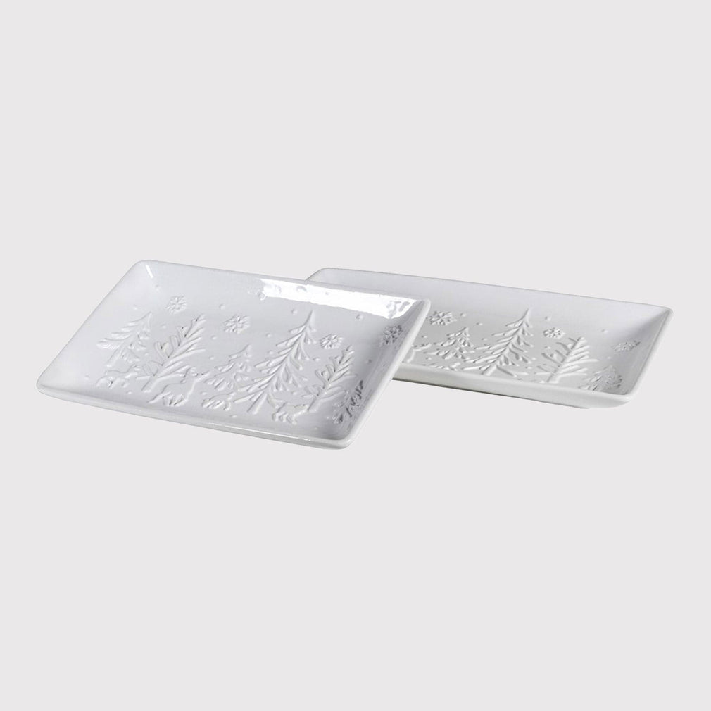 Christmas Dishes - Festive Trays, Set of 2