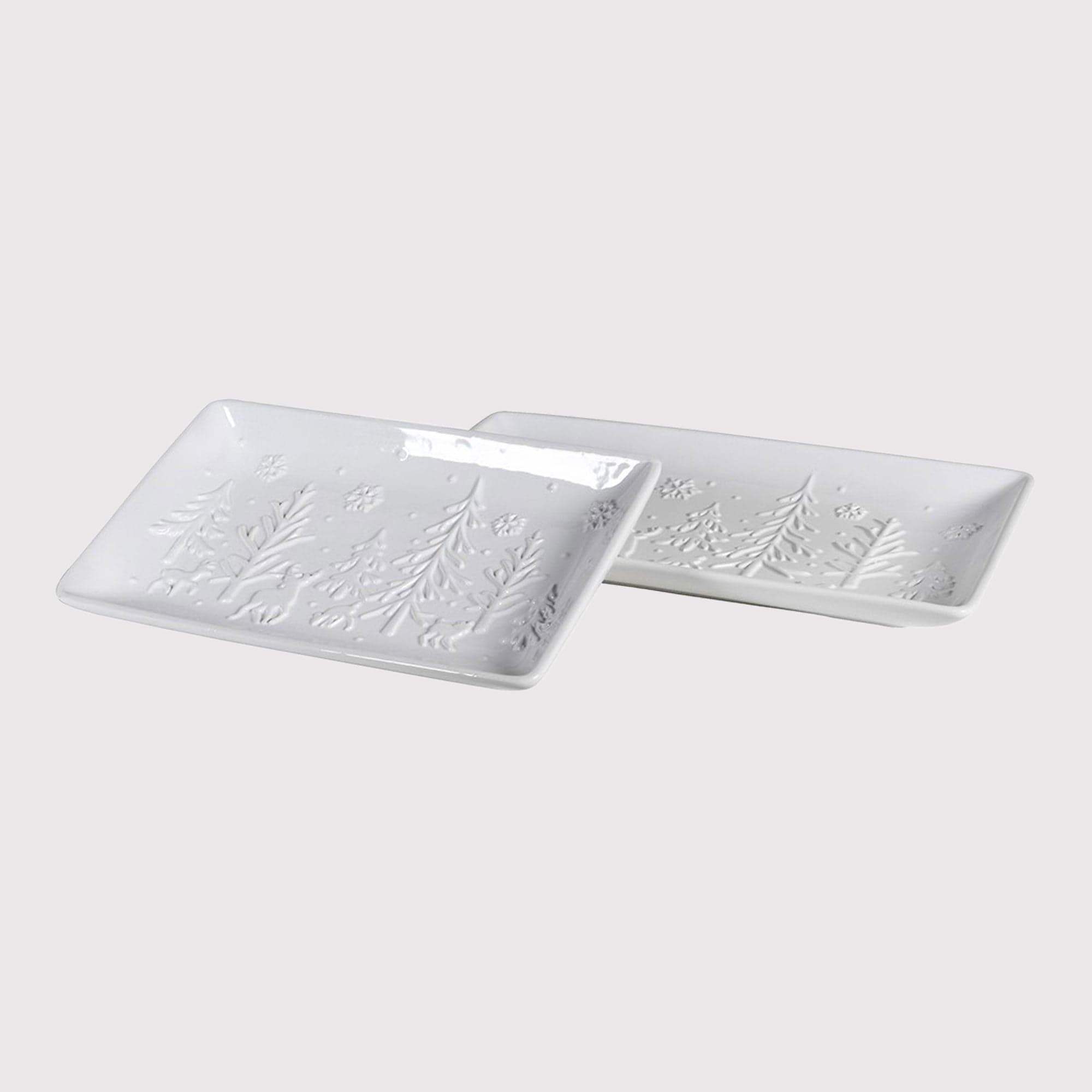 Christmas Dishes - Festive Trays, Set of 2