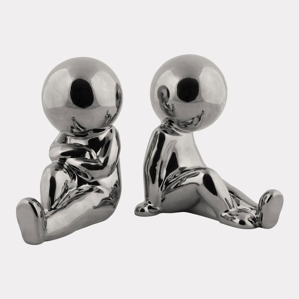 Joey Bookend - Set of 2 Chrome