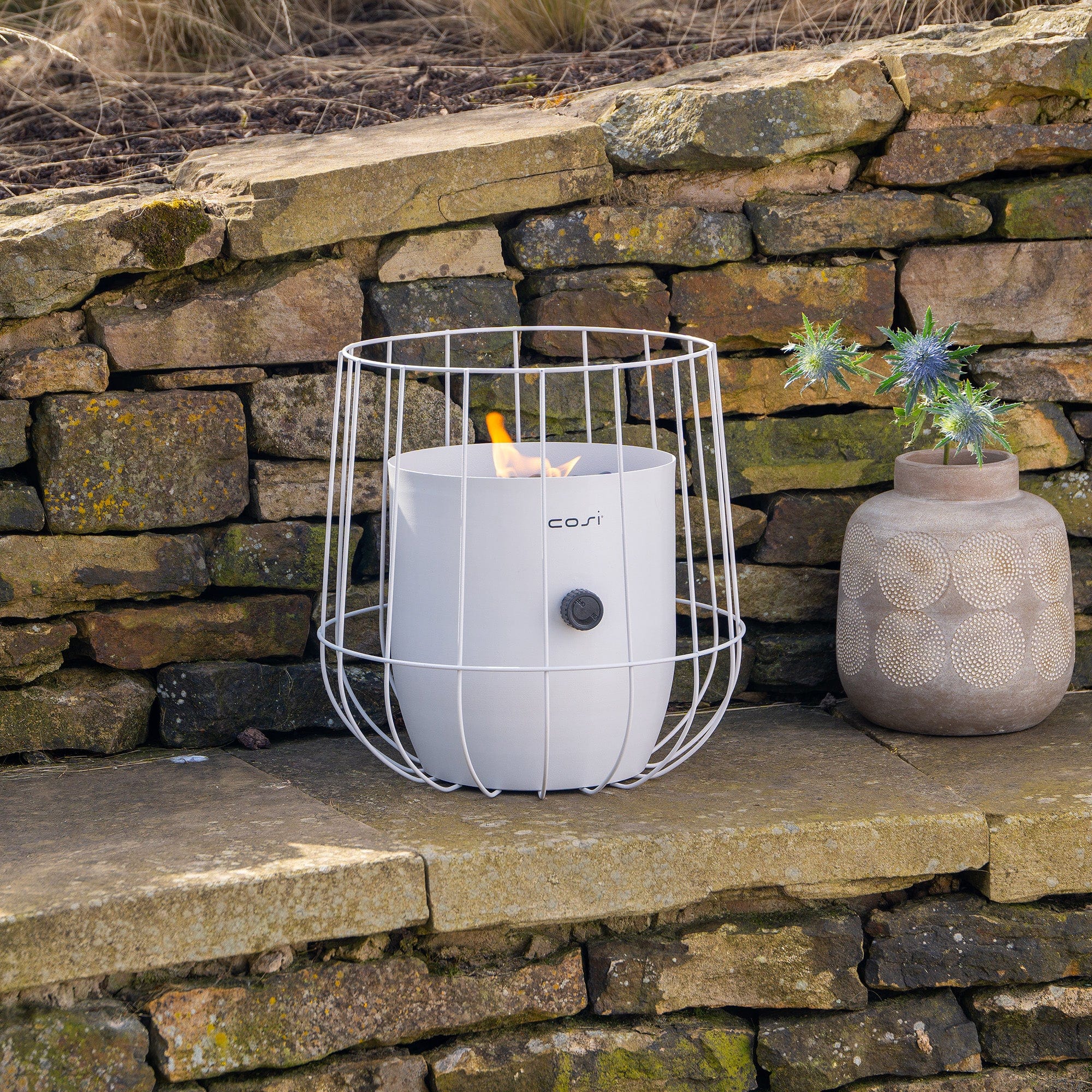 Cosiscoop White - Garden Lantern, Basket