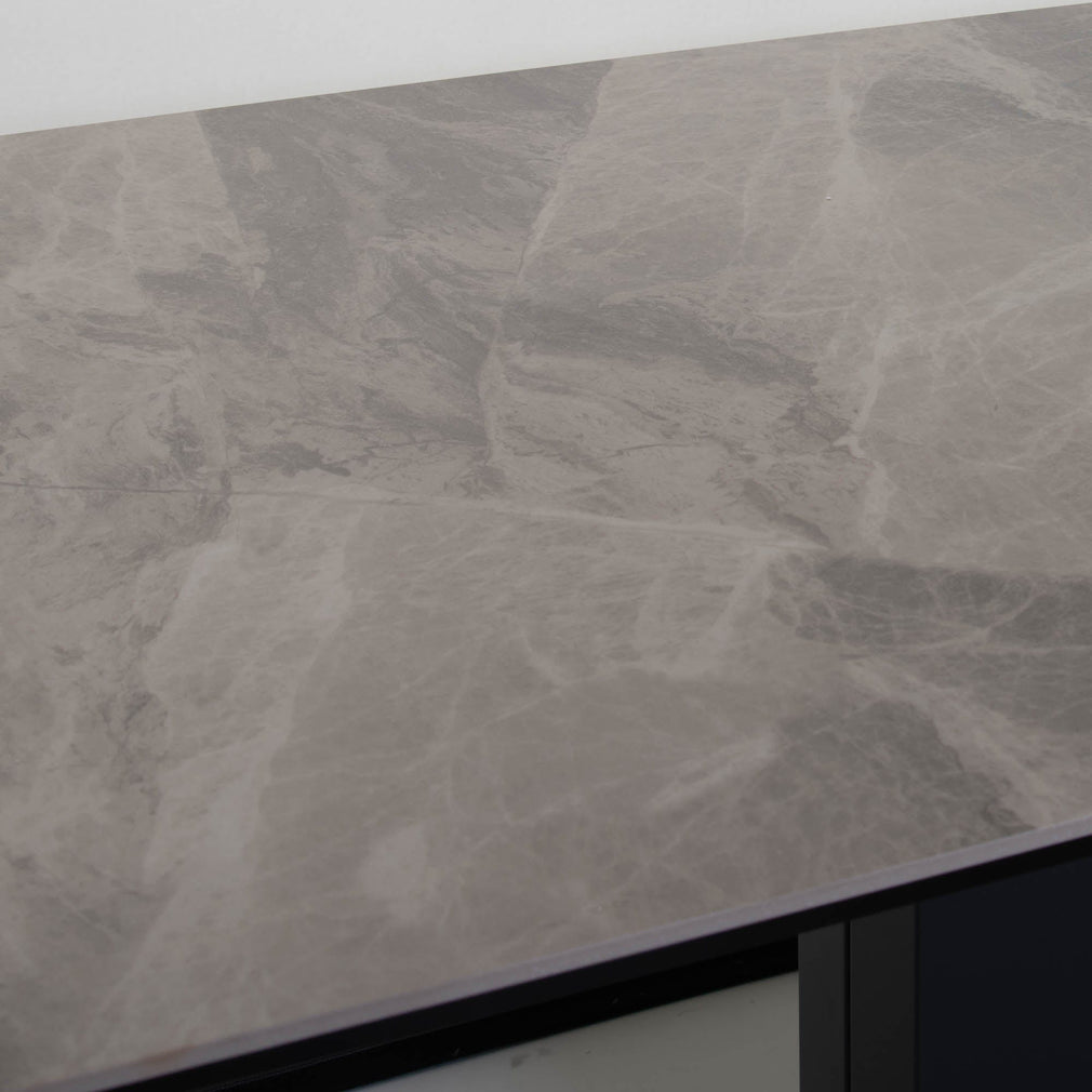 130cm Extending Dining Table With Grey Ceramic Top