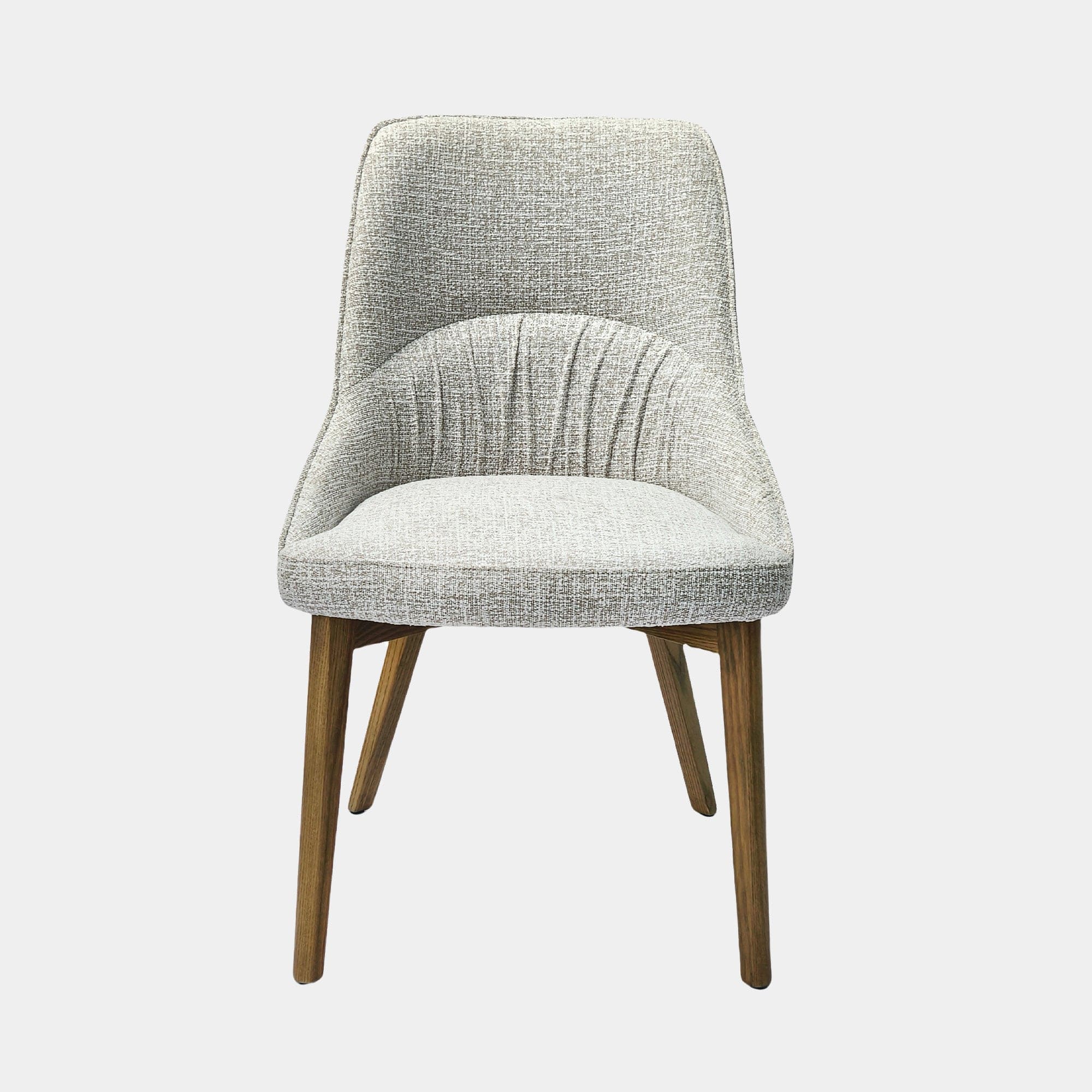 Dining Chair In Light Grey Fabric