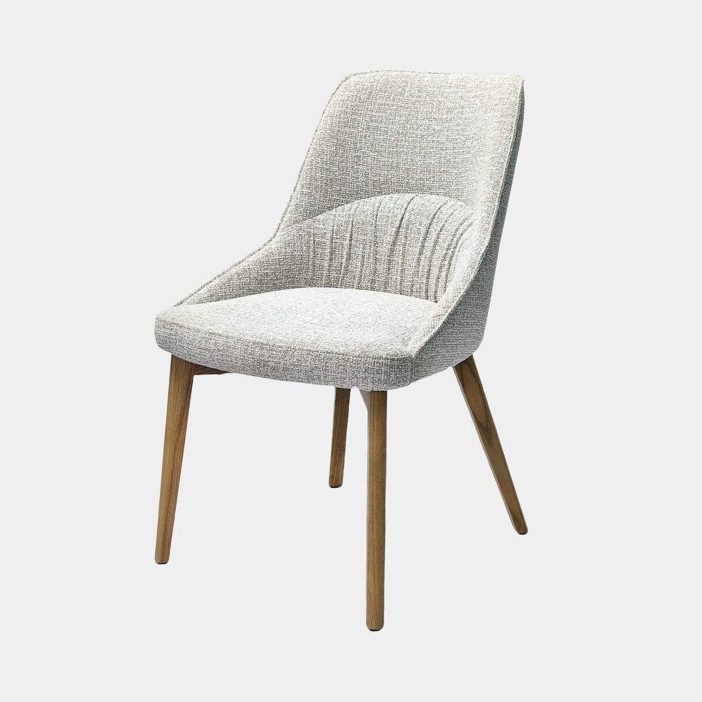 Dining Chair In Light Grey Fabric