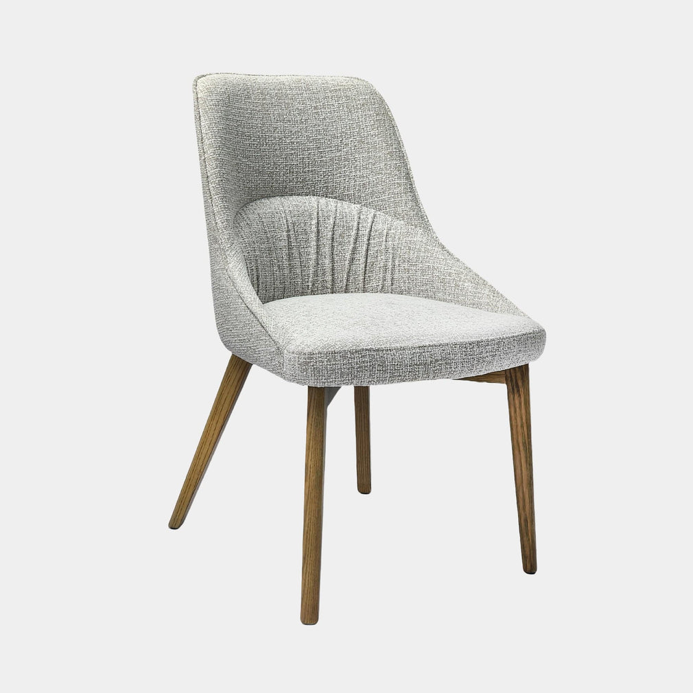 Dining Chair In Light Grey Fabric