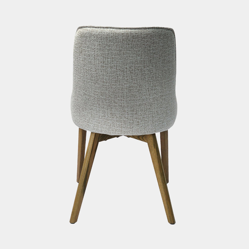 Dining Chair In Light Grey Fabric