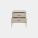 2 Drawer Night Stand In Ivory & Grey Shagreen