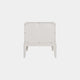 2 Drawer Night Stand In Ivory & Grey Shagreen