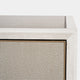 2 Drawer Night Stand In Ivory & Grey Shagreen