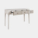 3 Drawer Desk In Ivory & Gre