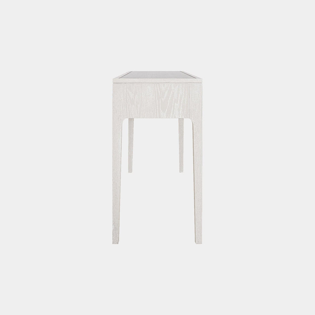 3 Drawer Desk In Ivory & Gre