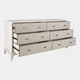 6 Drawer Chest In Ivory & Grey Shagreen