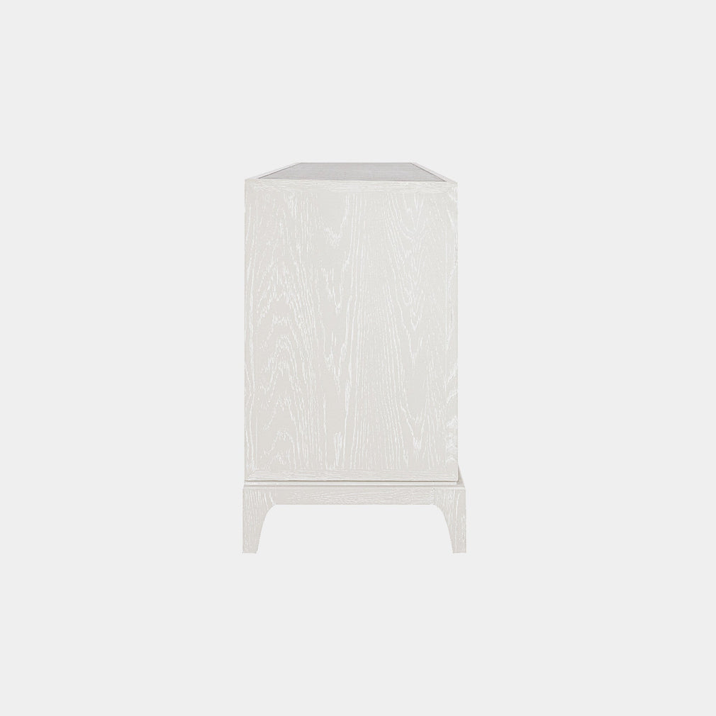 6 Drawer Chest In Ivory & Grey Shagreen
