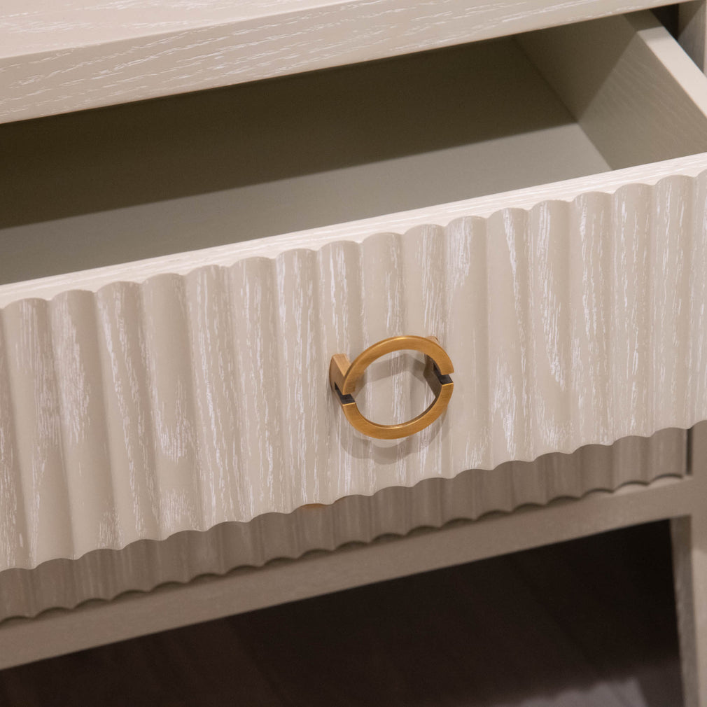 Aria - 2 Drawer Night Stand, Ivory - Item As Pictured