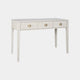 Aria - 3 Drawer Desk In Ivory