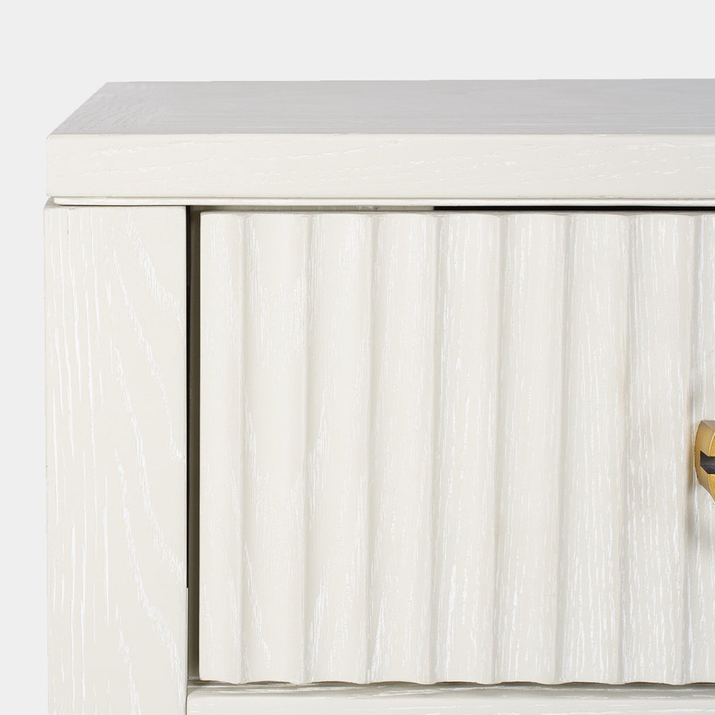 Aria - 3 Drawer Desk In Ivory