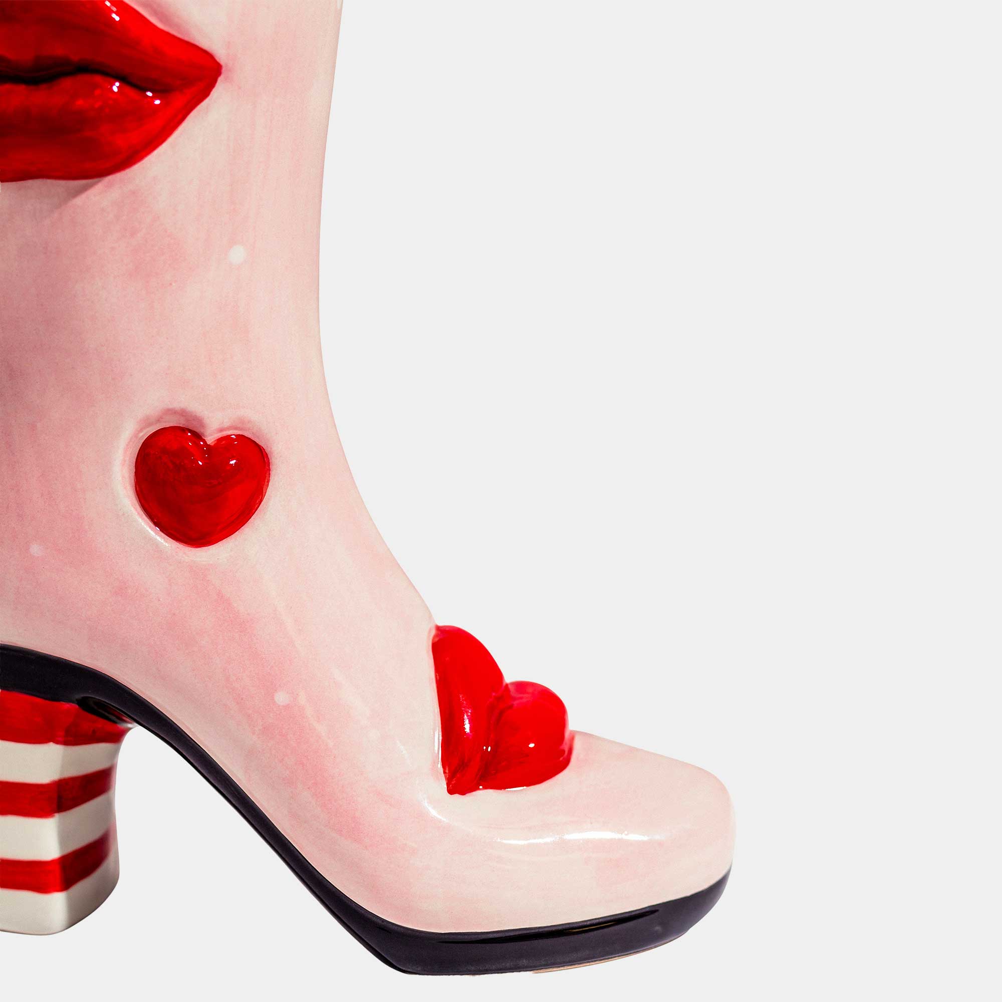 Hearts & Lips - Heeled Boot Vase