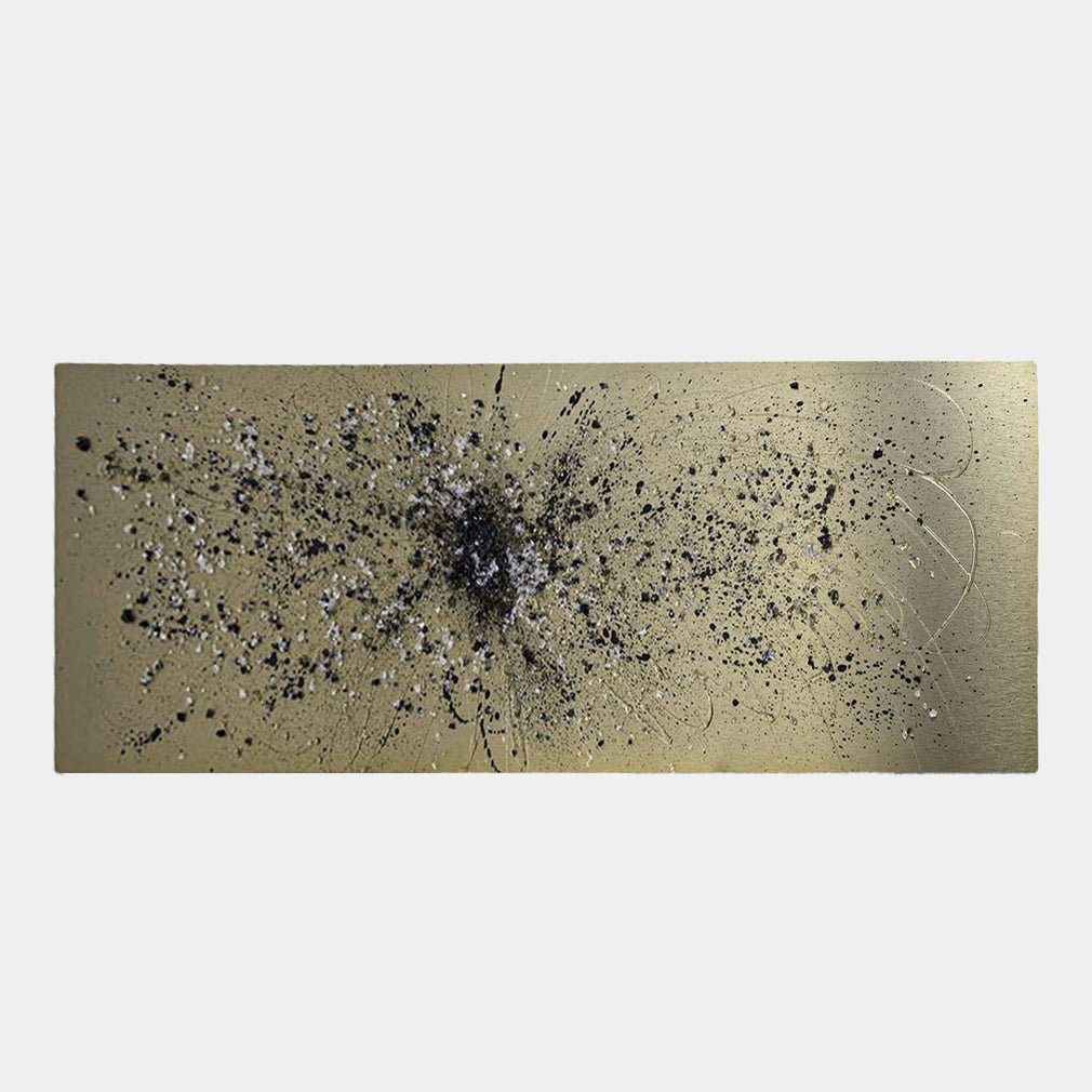 Starburst - Bronze & Black Liquid Art