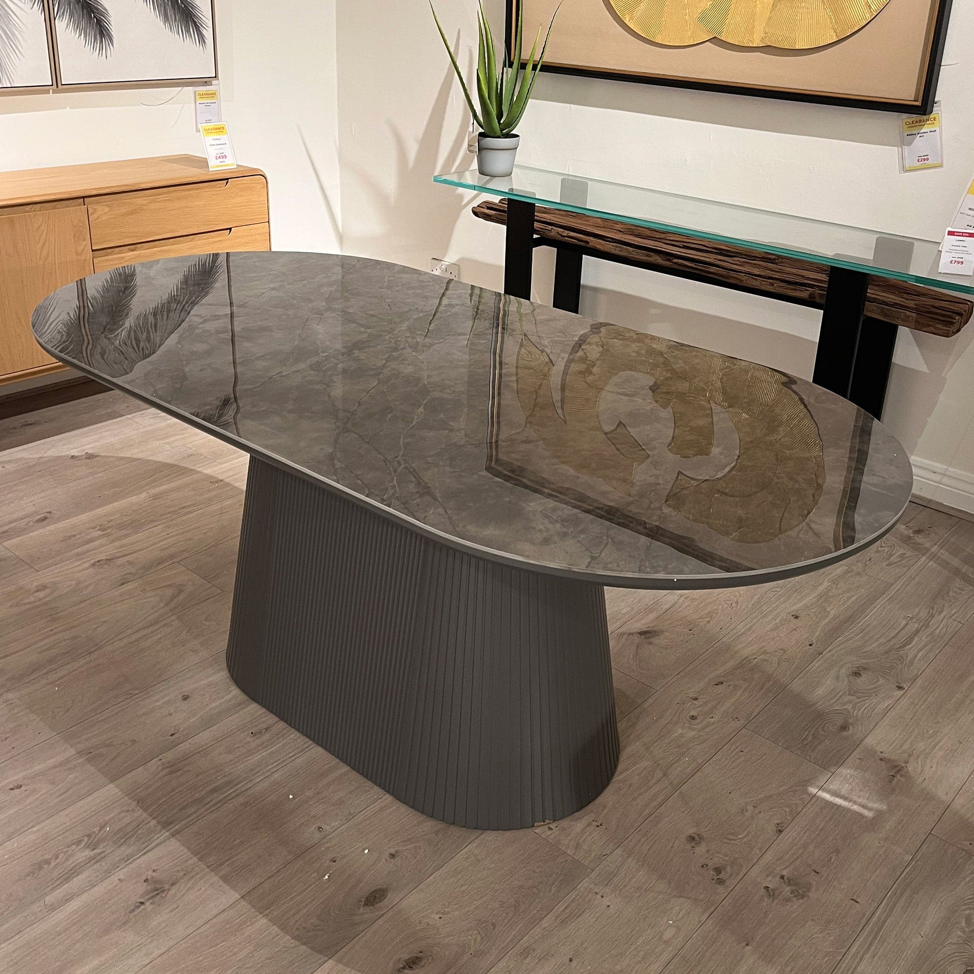Dario 180cm Dining Table With Dark Grey